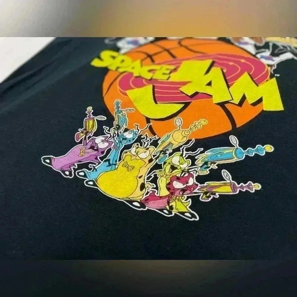 Looney Tunes-Space Jam-Mens T-Shirt size L 100% Cotton Michael Jordan Bugs bunny - Picture 2 of 9